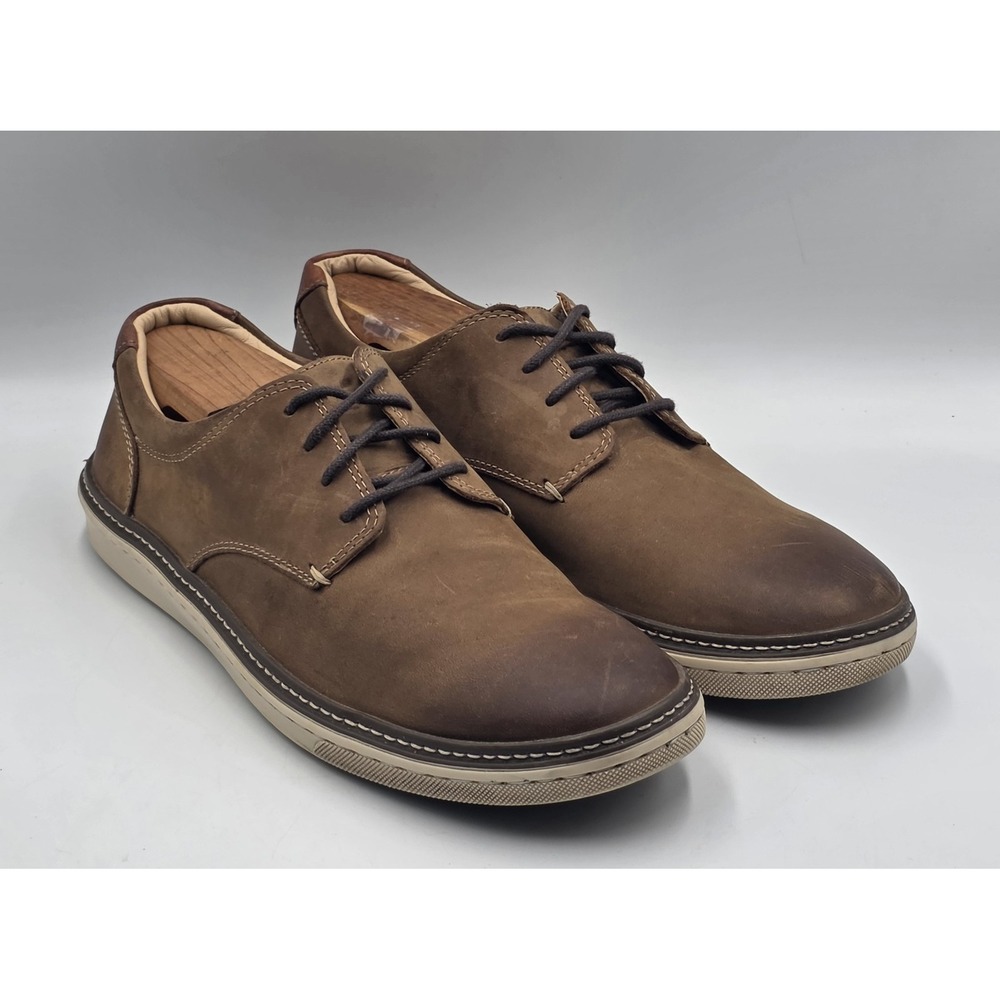 Johnston & Murphy McGuffey Mens 9M Brown Leather Plain Toe Sneaker 25-1642 Comfo